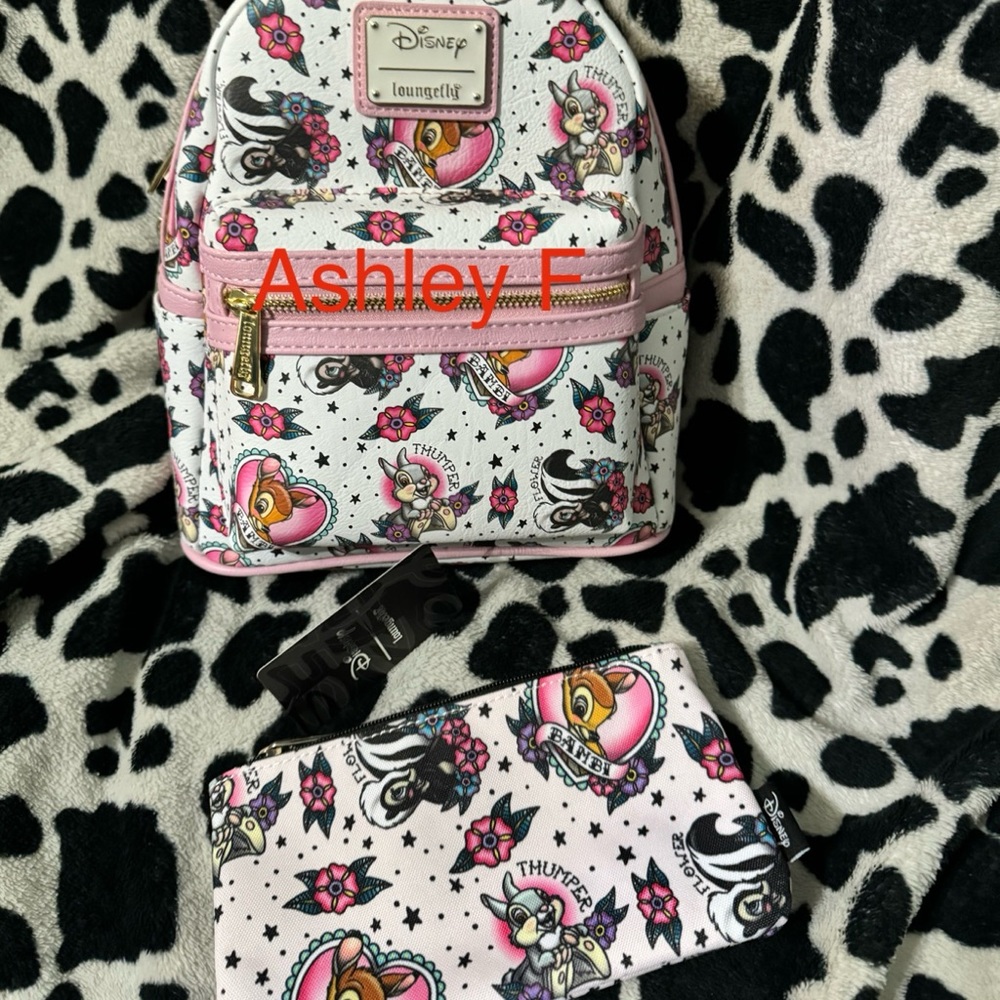Bambi tattoo loungefly backpack & pencil case